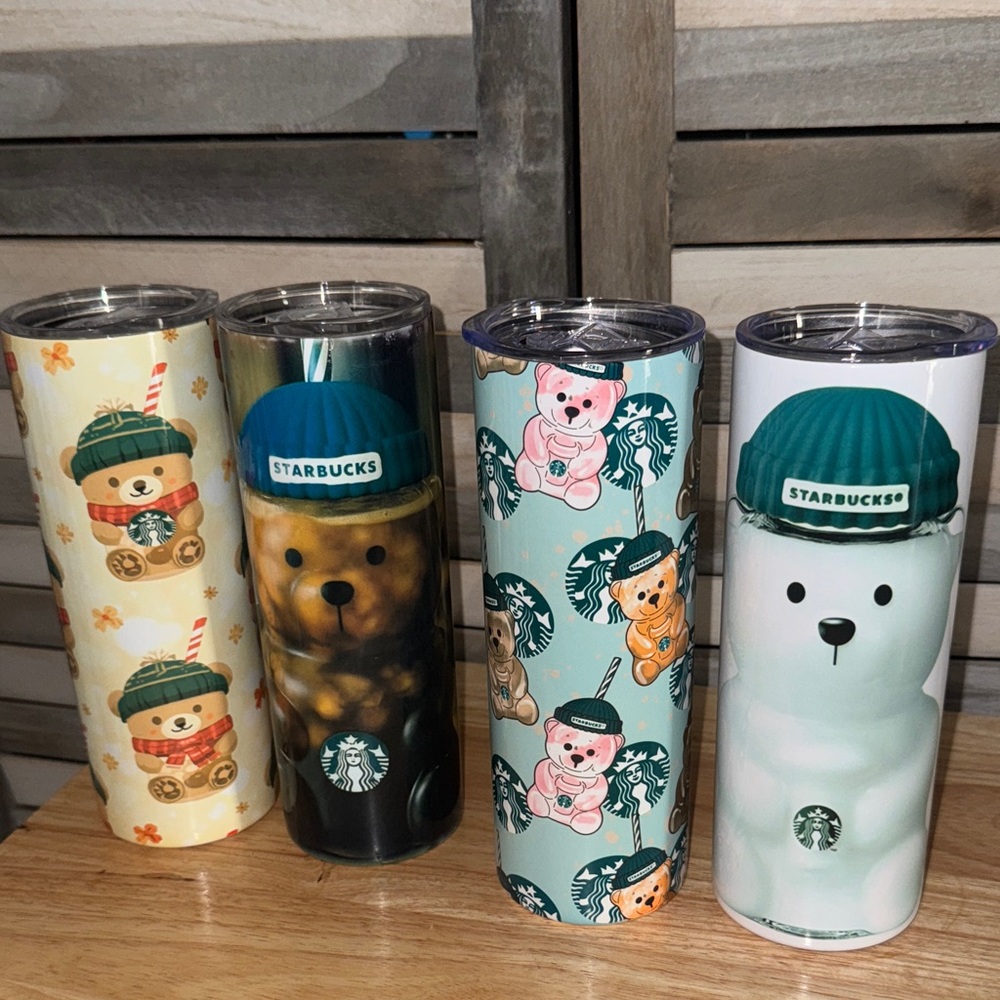 Starbucks Bear Tumblers (4)